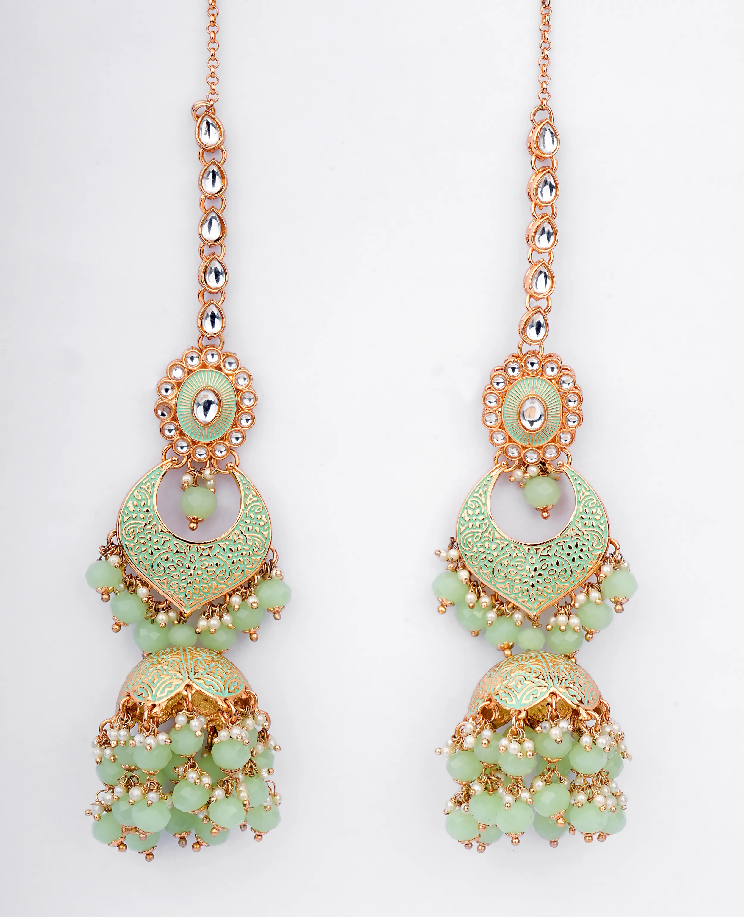 Stunning Parab Kundan Semi-Hanging Earrings – Timeless Elegance