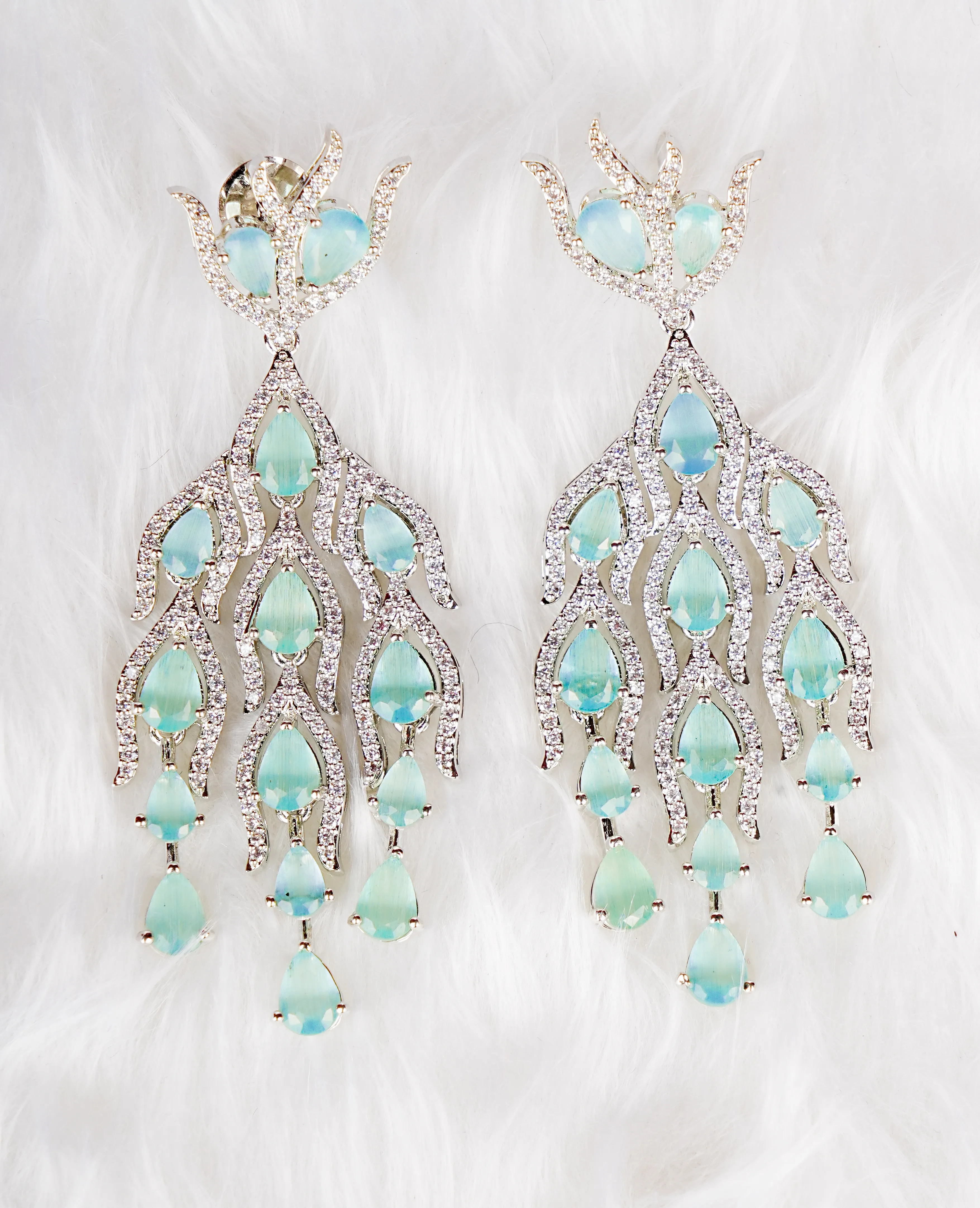 AD Ethnic Long Earring - For That Elegant, Eye-Catchy Look!