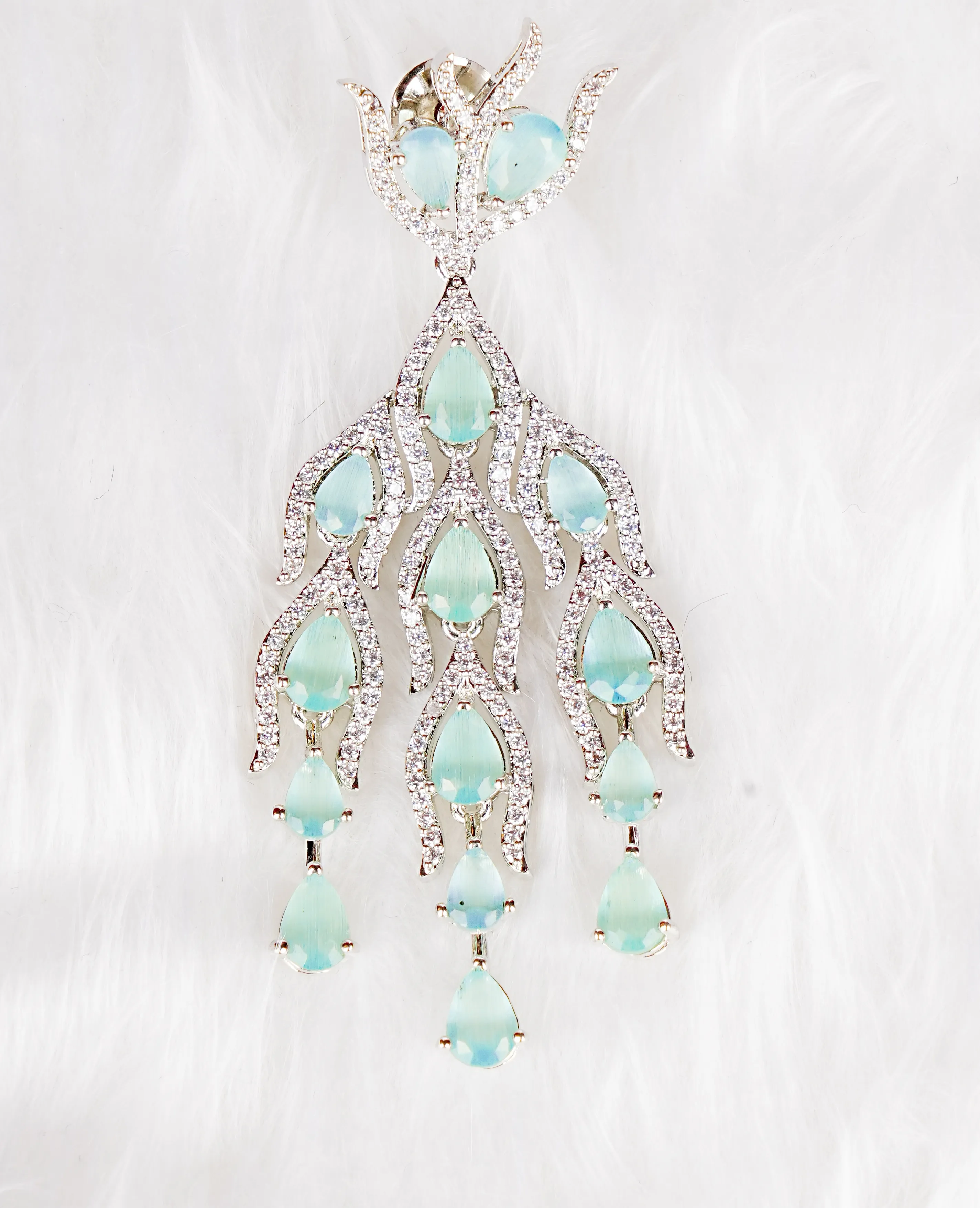 AD Ethnic Long Earring - For That Elegant, Eye-Catchy Look!