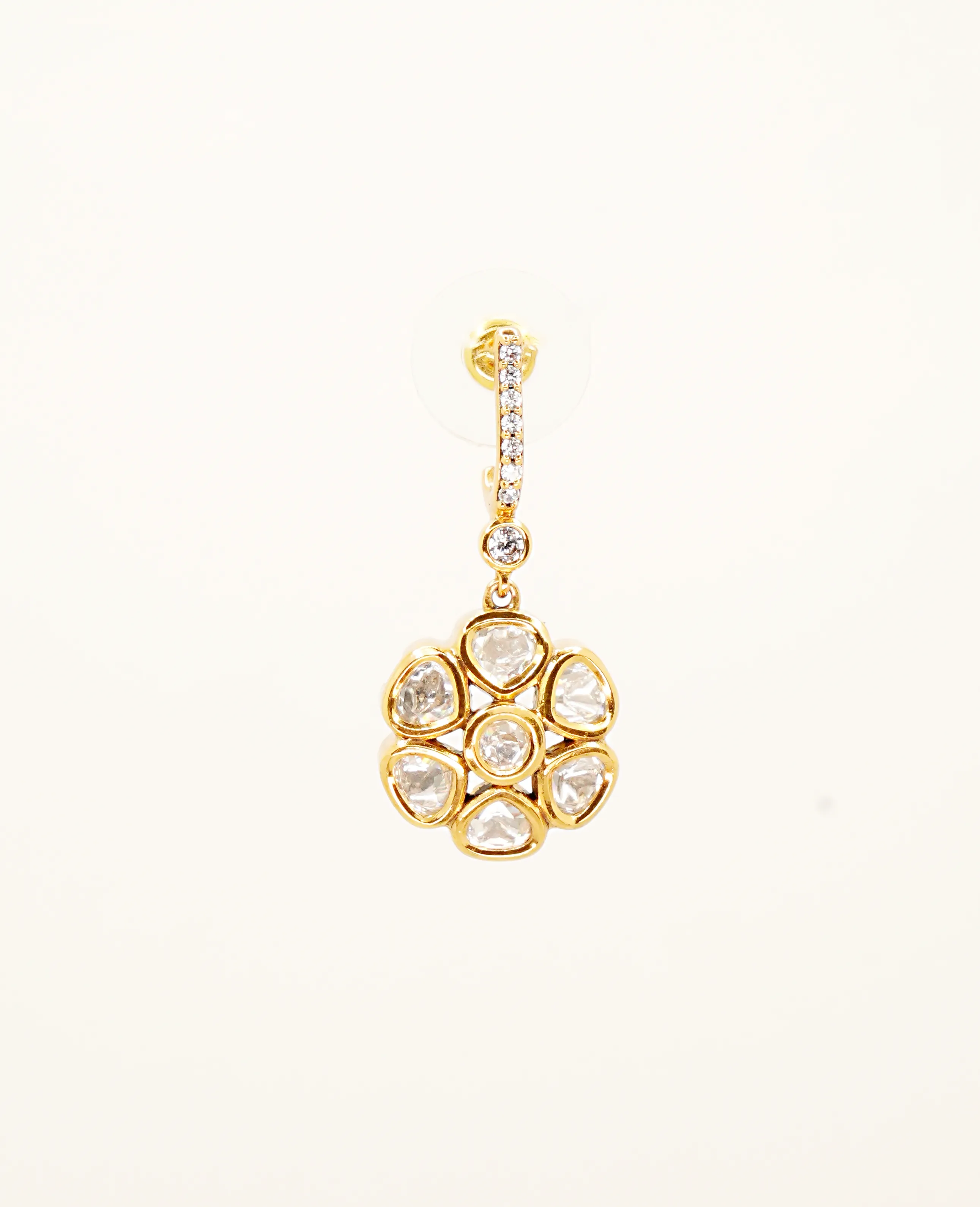 Stunning Parab Kundan Semi-Hanging Earrings – Timeless Elegance