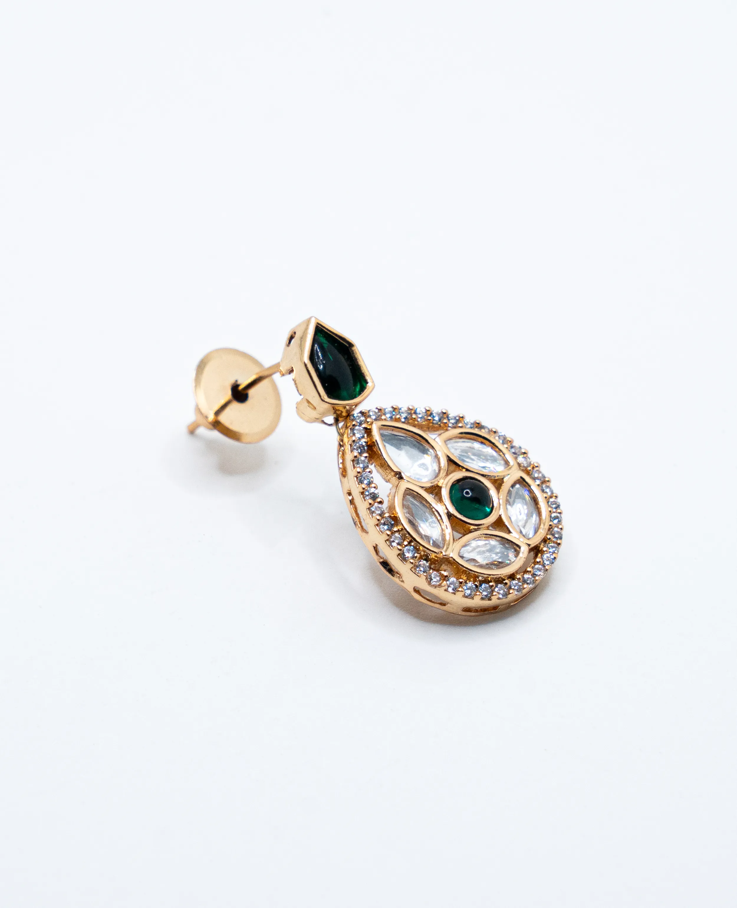Kundan Semi-Hanging Traditional Earrings