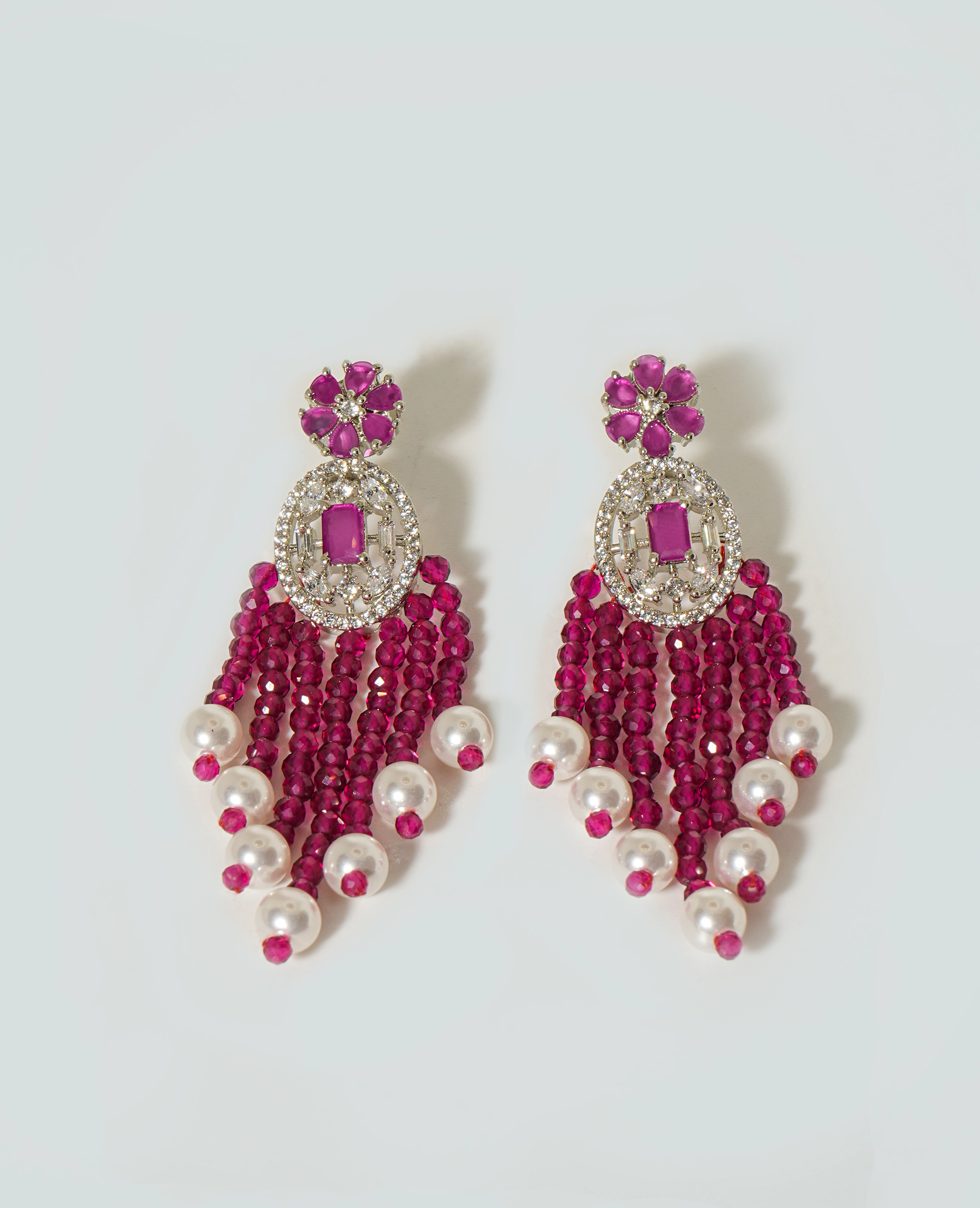 Ruby – Semi-Precious AD Necklace Set