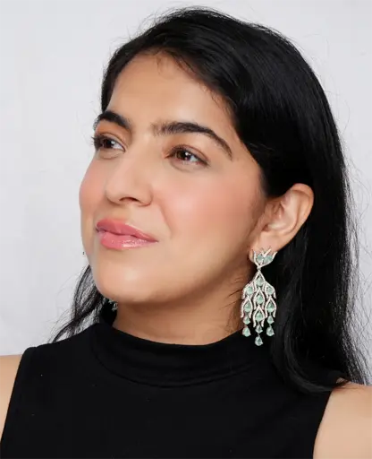 AD Ethnic Long Earring - For That Elegant, Eye-Catchy Look!